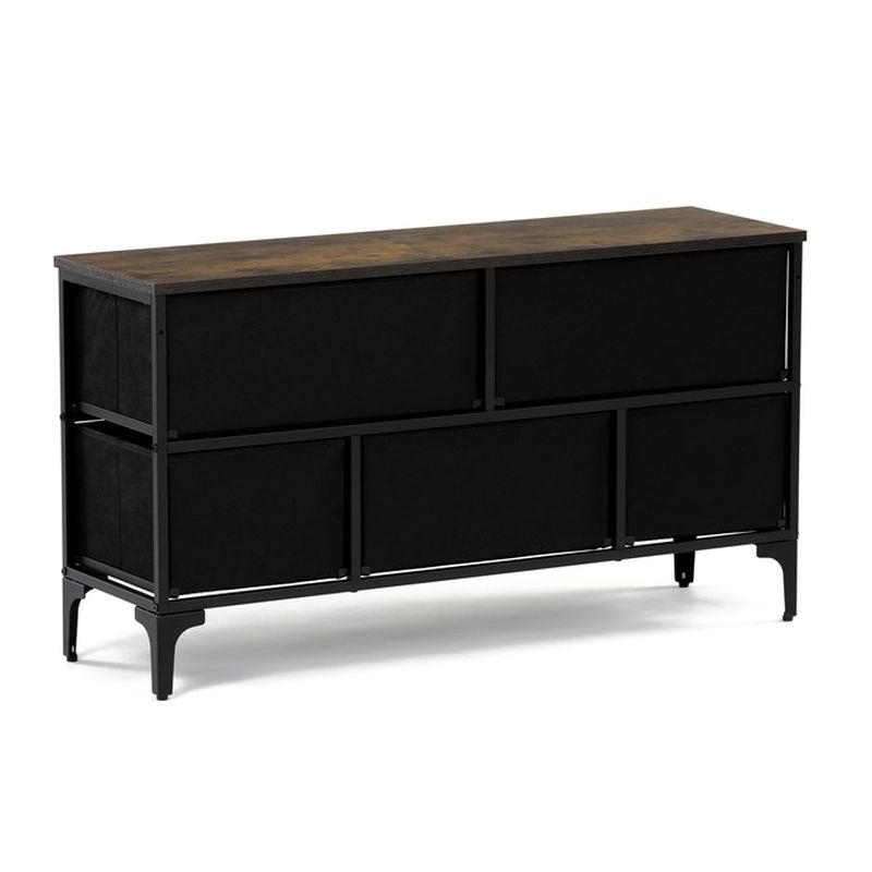 Retro komoda s 5 zásuvkami z netkanej textílie