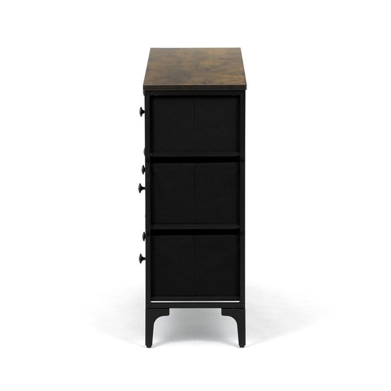 Retro komoda s 8 zásuvkami z netkanej textílie