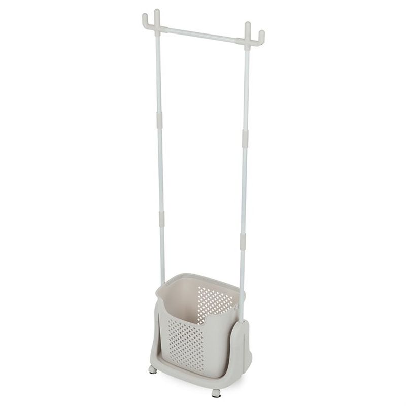 Stojan na šaty béžový s košom na bielizeň