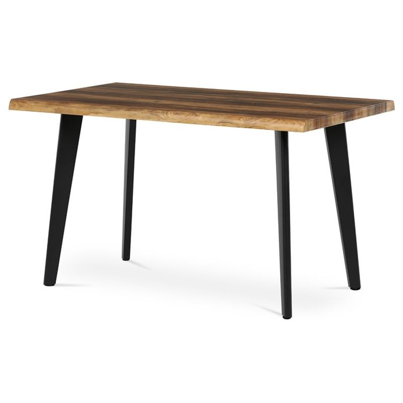 Stôl jedálenský 130x80, MDF doska dekor staré drevo, nohy čierne
