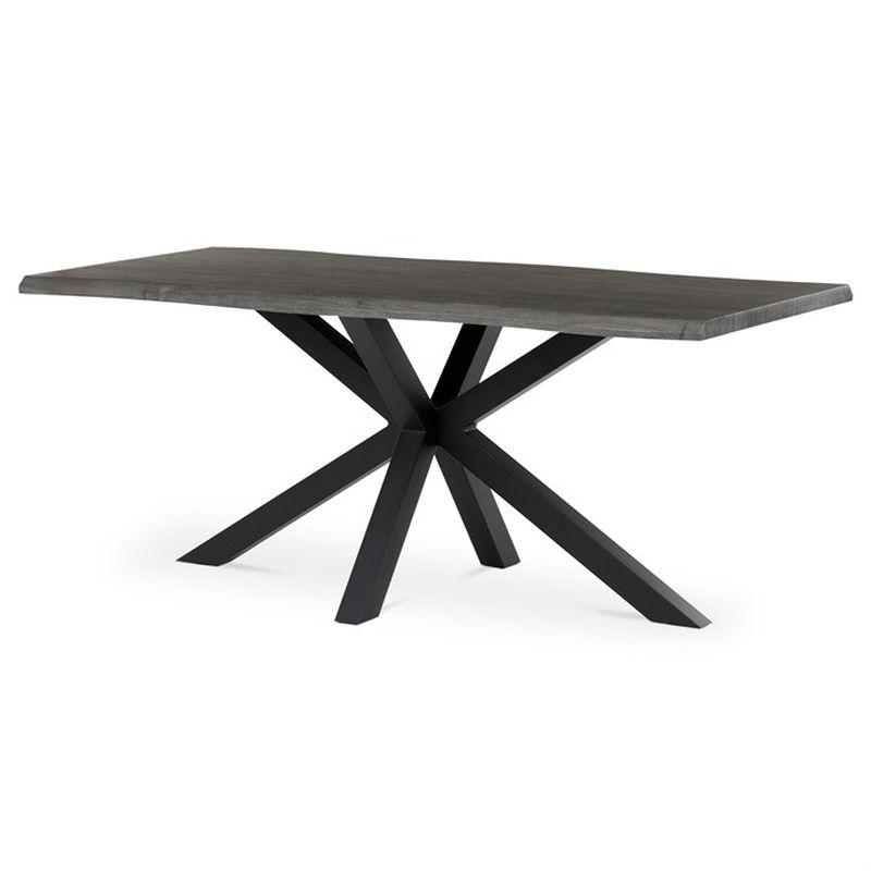 Stôl jedálenský 180x90, MDF doska dekor sivý dub, noha v tvare hviezdy