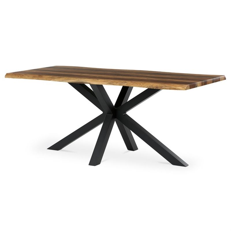 Stôl jedálenský 180x90, MDF doska dekor staré drevo, noha v tvare hviezdy