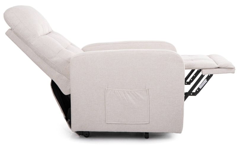 Elektrické elegantné polohovateľné kreslo, svetlobéžová brego 22