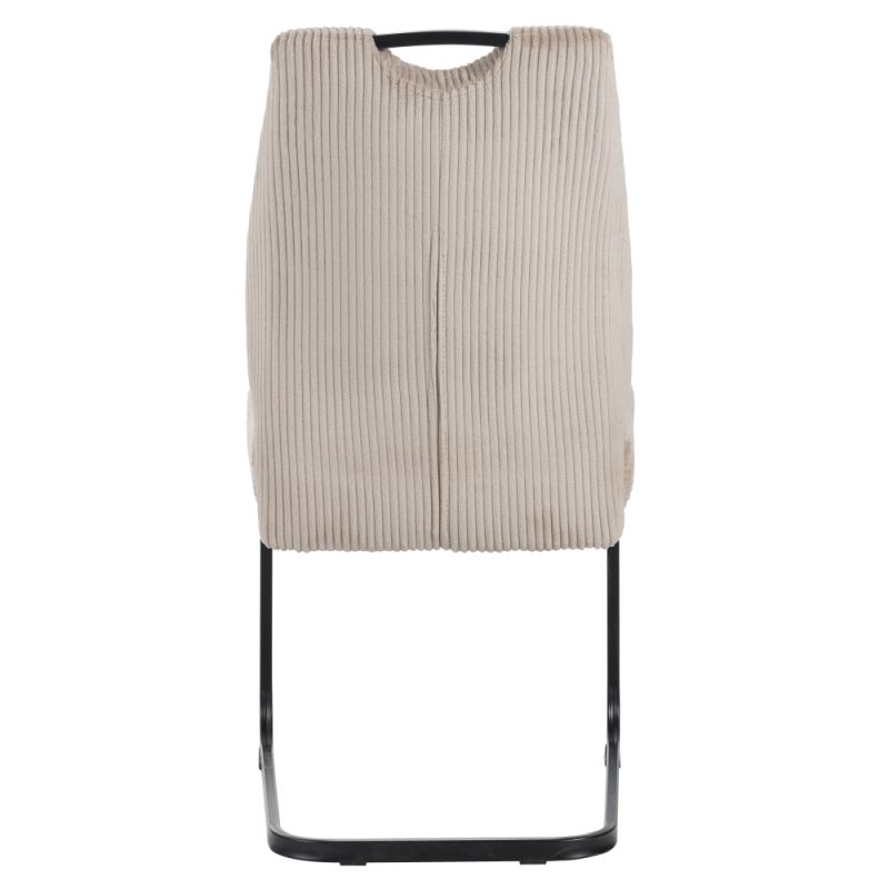 Elegantná jedálenská stolička s menčestrovým vzhľadom v odtieni hnedosivá Taupe