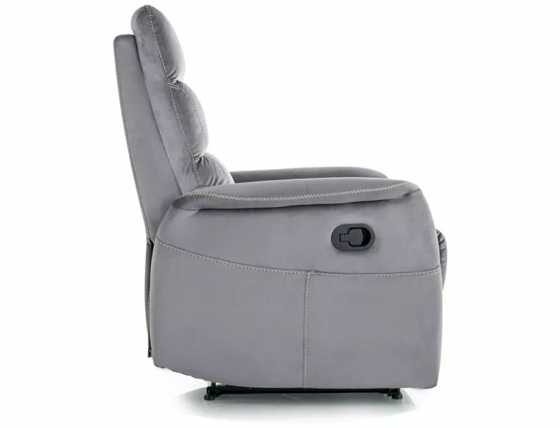 Relaxačné masážne polohovacie kreslo, sivá bluvel 14