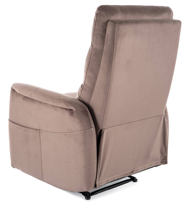 Relaxačné masážne polohovacie kreslo, cappuccino bluvel 38