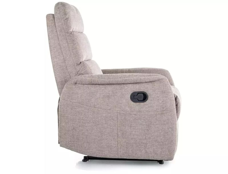 Relaxačné masážne polohovacie kreslo, béžová brego 34