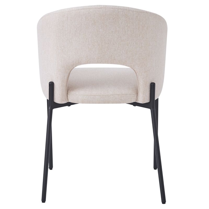 Moderná jedálenská stolička, béžová-čierna