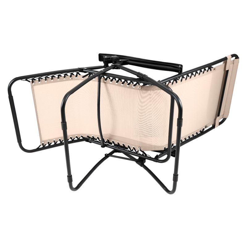 Záhradné polohovacie kreslo v béžovej farbe