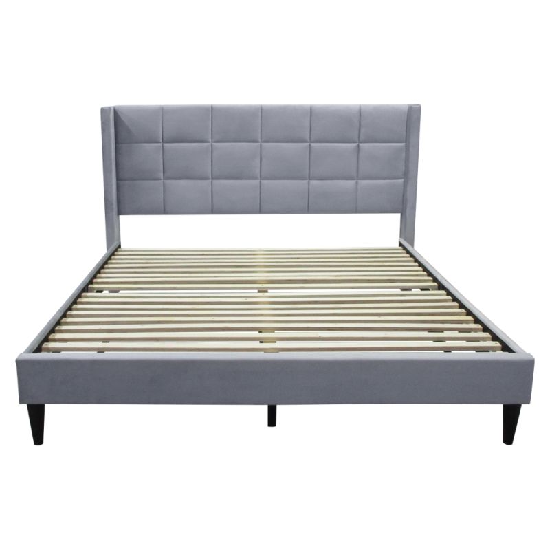 Luxusná manželská posteľ, 160x200, sivá Velvet látka