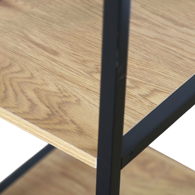 Vešiak s regálom, čierna-dub