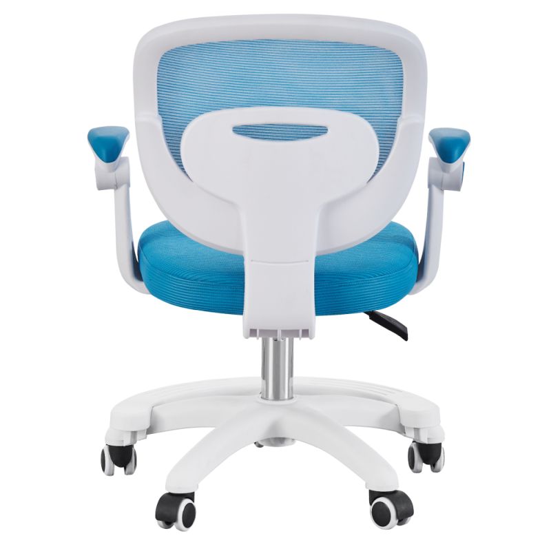 Štýlová otočná stolička, modrá-biela