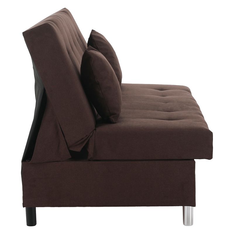 Rozkladacia moderná pohovka, hnedá