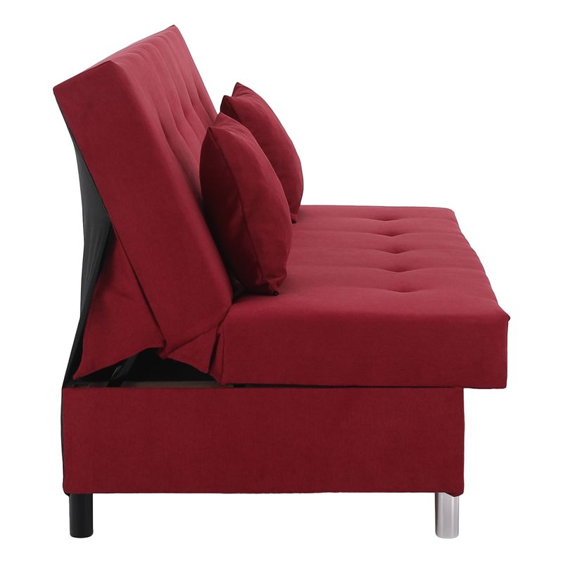 Rozkladacia moderná pohovka, červená