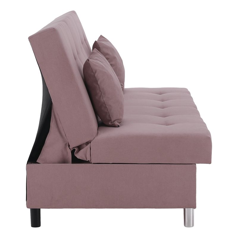 Rozkladacia moderná pohovka, ružová