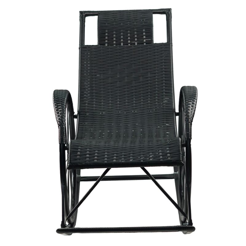 Hojdacie kreslo, ratan-kov, čierna