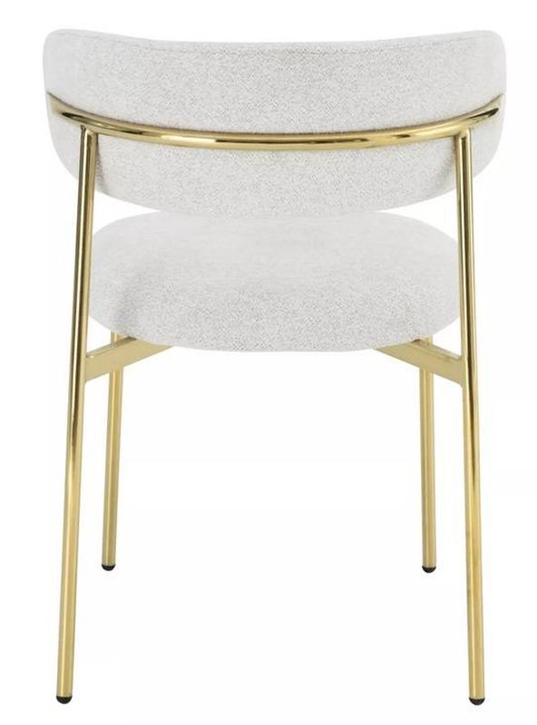 Štýlová jedálenská stolička, zlatá-svetlobéžová 22