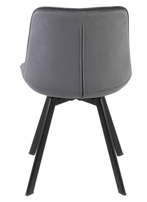 Praktická jedálenská stolička, čierna-sivá bluvel 14