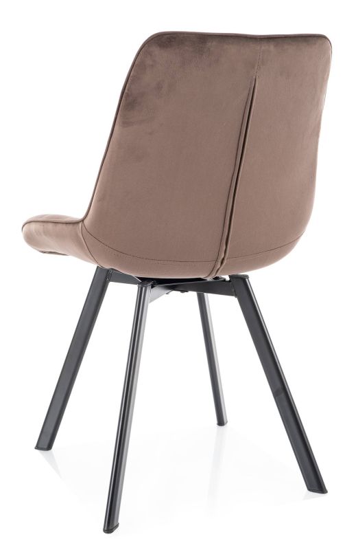 Praktická jedálenská stolička, čierna-cappuccino bluvel 38