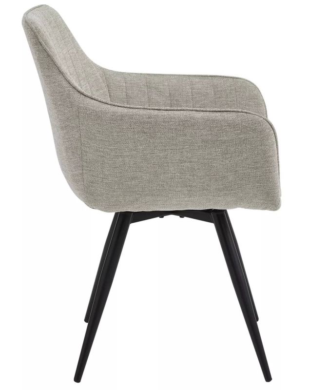 Stolička jedálenská z príjemného materiálu čierna-sivá 07