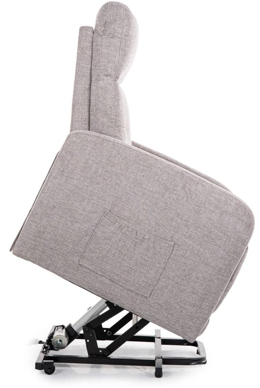 Elektrické elegantné polohovateľné kreslo, sivá brego 07