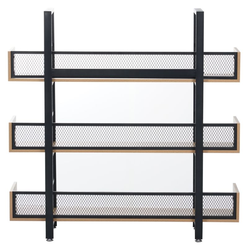 3-policový regál, dub-čierna