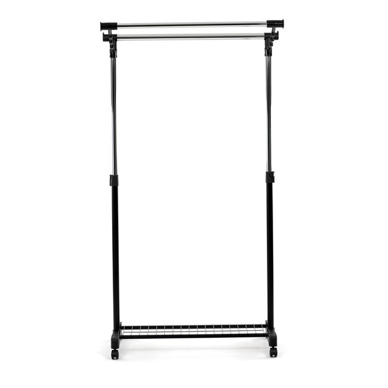 Stojan na šaty s výklopným ramenom, čierny