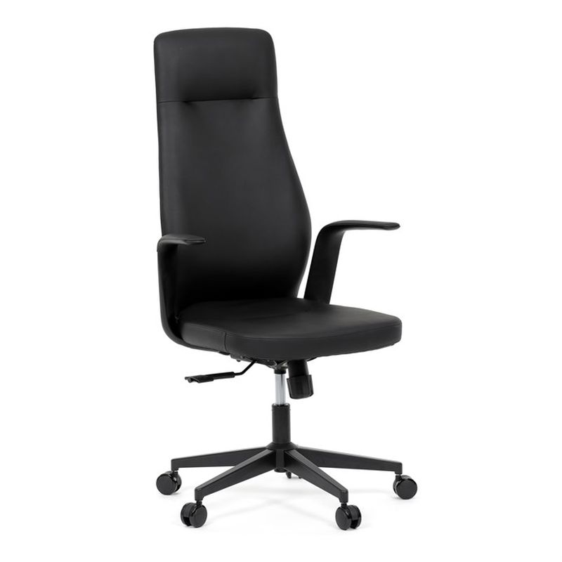 Elegantné čierne kreslo z kvalitnej ekokože