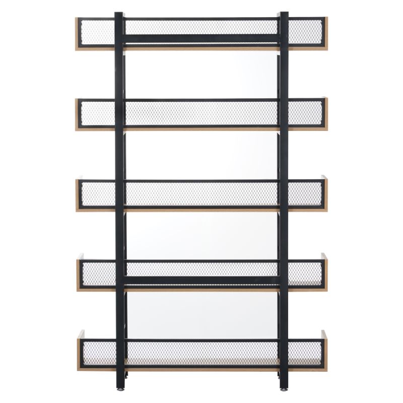 5-policový regál, dub-čierna