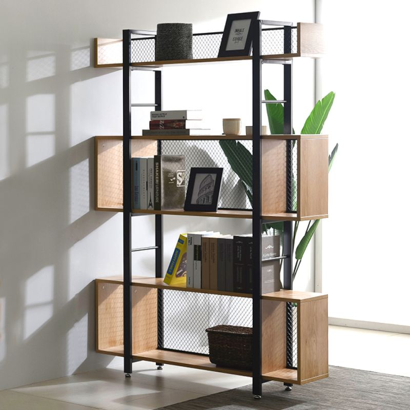 3 policový regál, dub-čierna