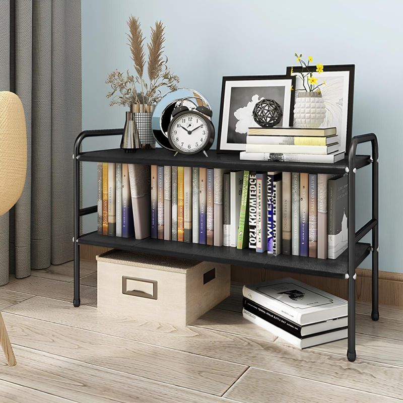 Nastaviteľný regál z ocele v čiernom prevedení