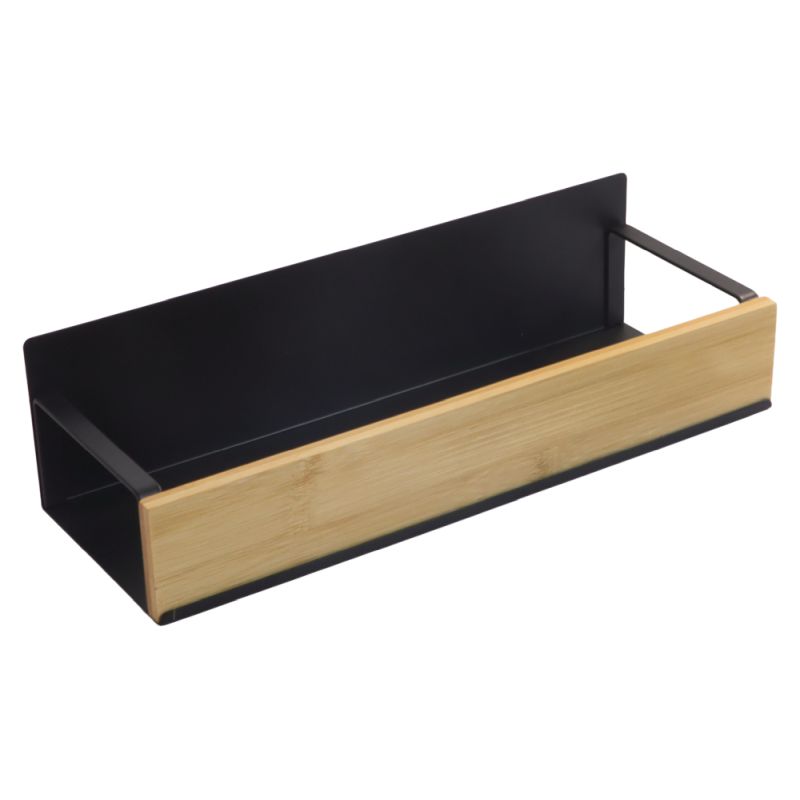 Praktické magnetické poličky, 4 ks, hnedá-čierna