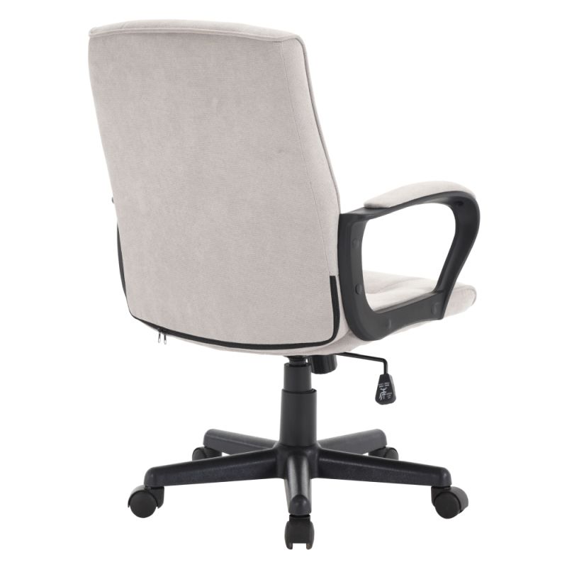 Komfortné kancelárske kreslo, svetlosivá látka-čierny plast