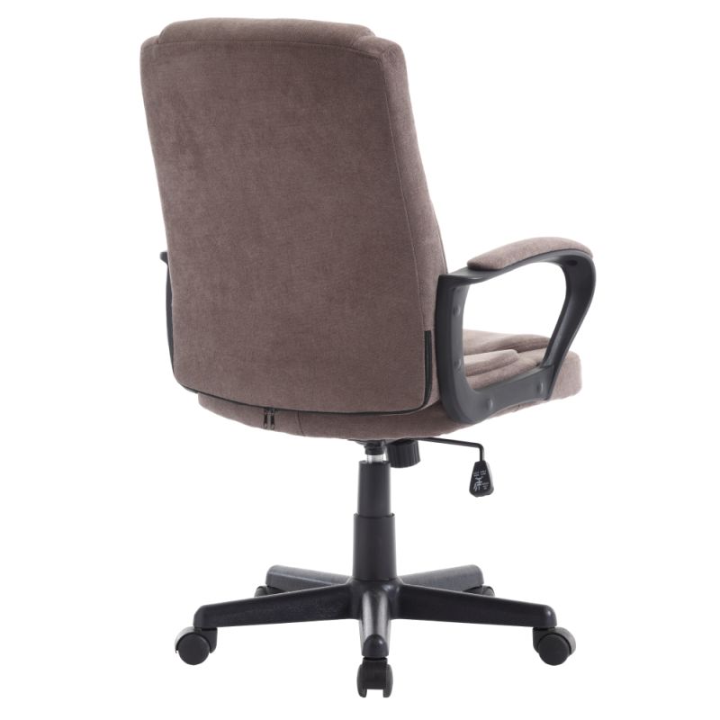 Komfortné kancelárske kreslo, hnedá látka-čierny plast
