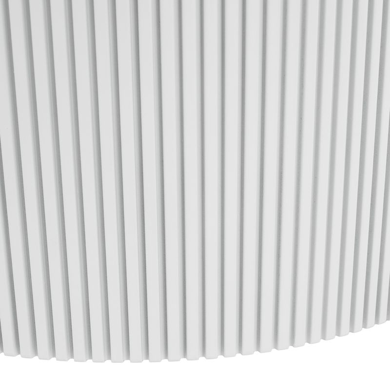 Originálny okrúhly konferenčný stolík, biely mramor-MDF, priemer 80