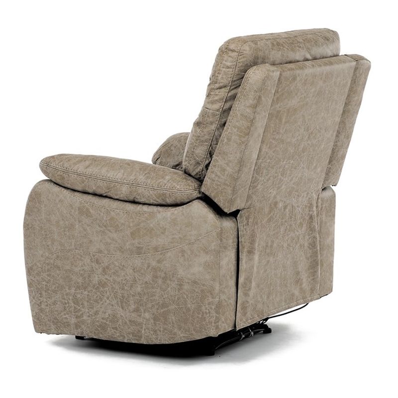 TV a relaxačné kreslo s elektrickým ovládaním, poťah lanýžová látka v dekore vintage