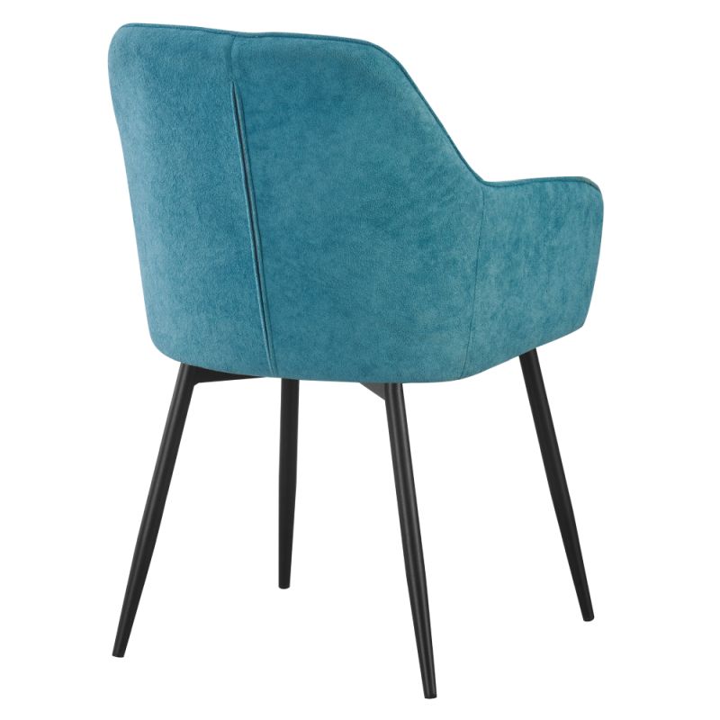 Dizajnové kreslo zelená látka, čierny kov