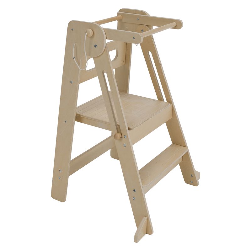 Montessori skladacia učiaca veža, prírodná