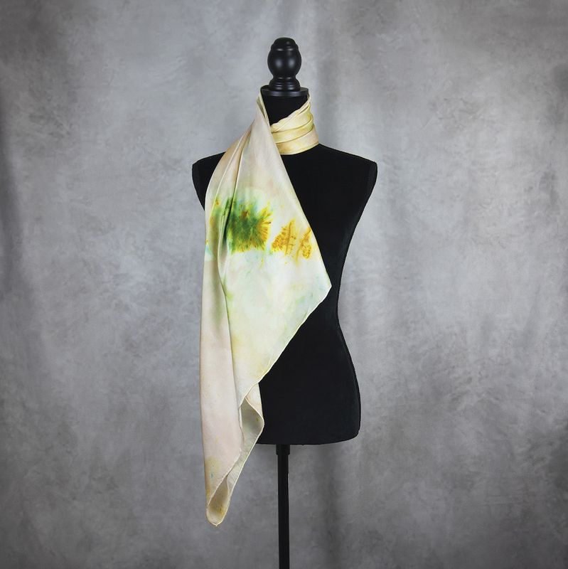 Hodvábna šatka LIMITED_248 – 90 x 90 cm, ručná výroba - 1 kus