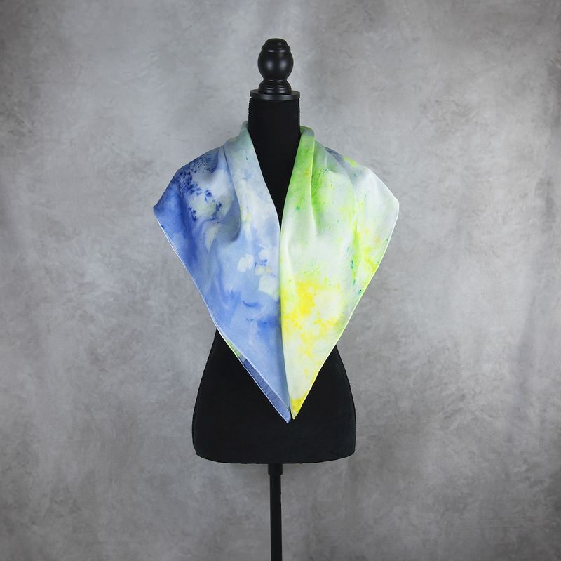 Hodvábna šatka LIMITED_278 – Ručne vyrábaná na Slovensku, 90 × 90 cm