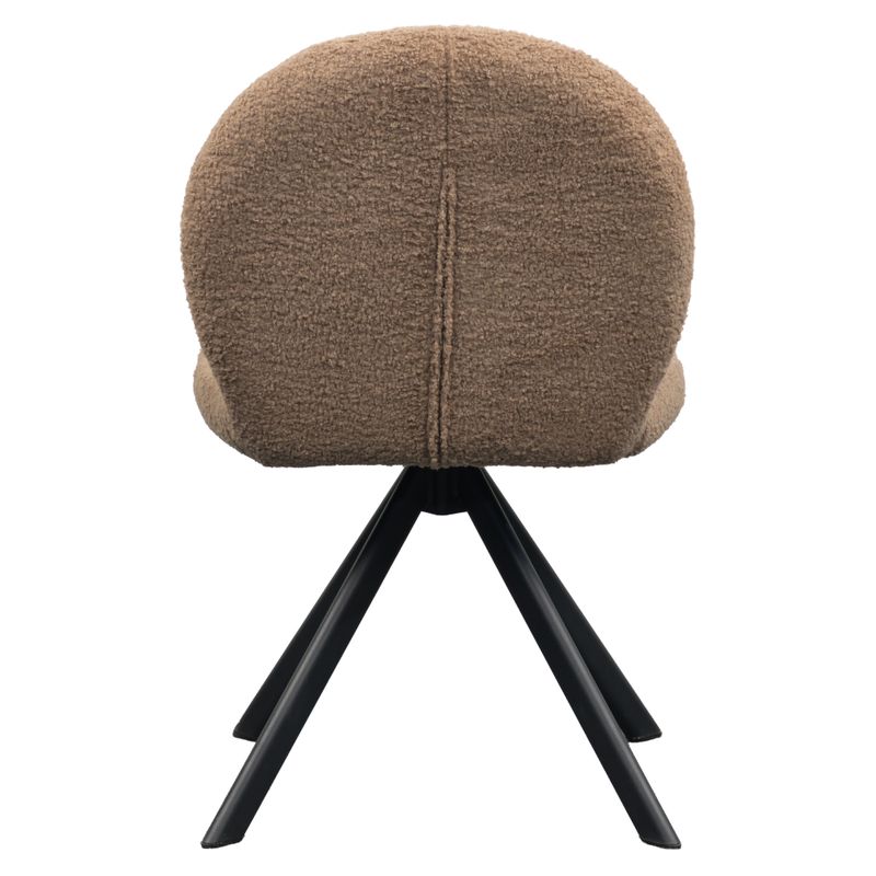 Štýlová jedálenská stolička svetlohnedá látka-čierna 