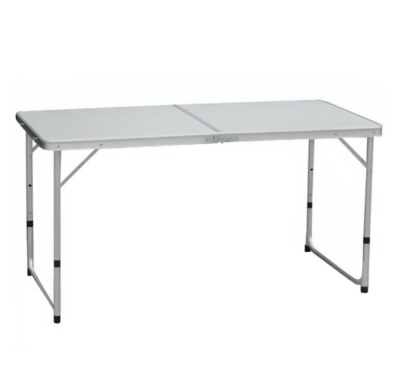Skladací kempingový stôl 120 cm, hliník-MDF