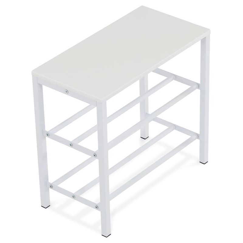 Štýlový a praktický botník biely, dve police