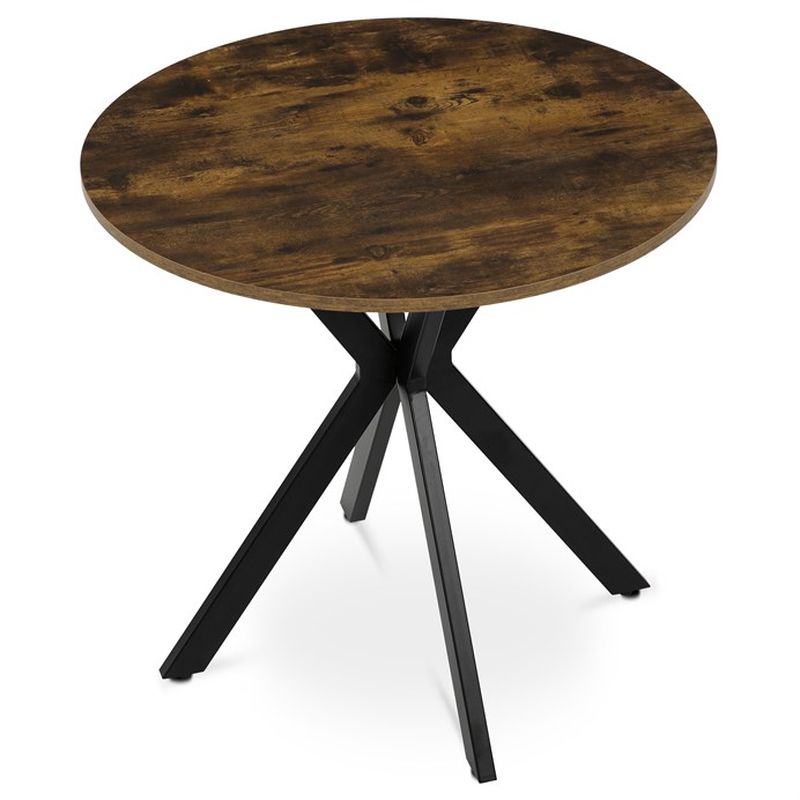 Jedálenský okrúhly stôl 80, MDF doska s dekorom starého dreva