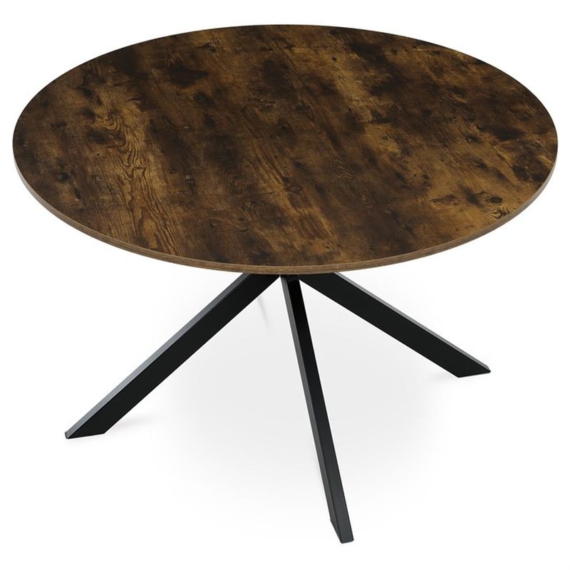 Jedálenský okrúhly stôl 120, MDF doska s dekorom starého dreva