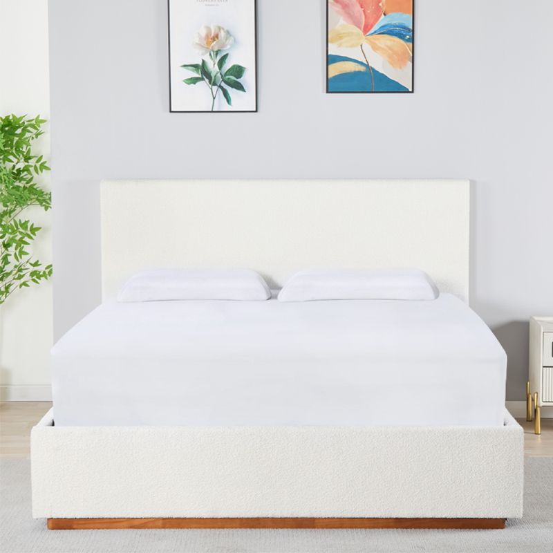 Manželská posteľ s roštom a úložným priestorom, 180x200, biela