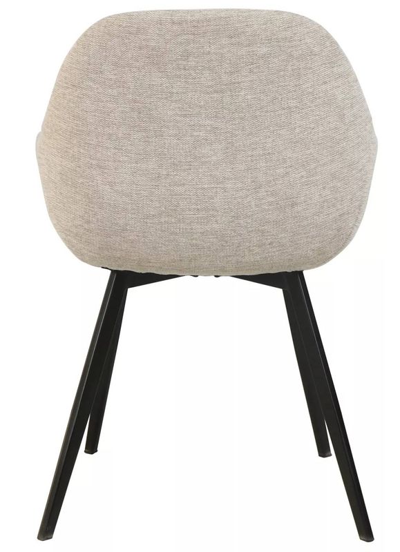 Jedálenská stolička látka Brego, čierny mat-svetlobéžová brego 31