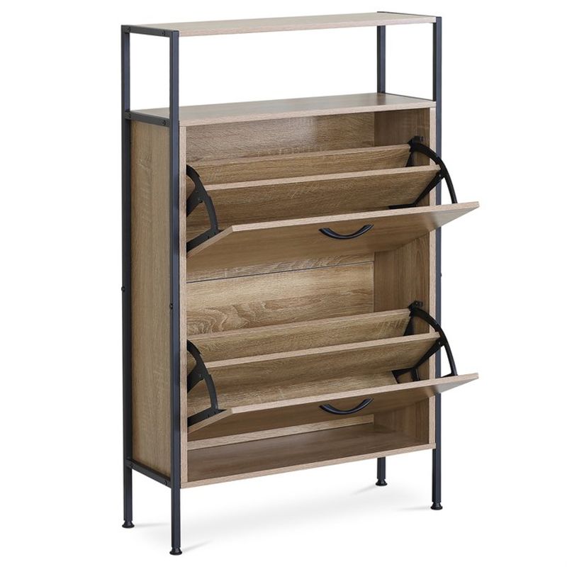 Botník s dvoma priehradkami a policou, dub