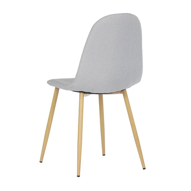 Jedálenská stolička v industriálnom štýle, strieborná látka