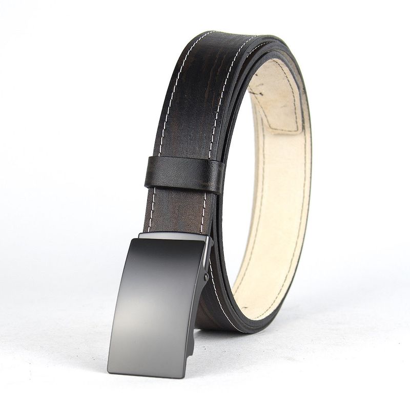 Limitovaný ručne maľovaný kožený opasok s brzdovou prackou, 134 cm, typ08